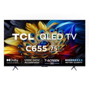 TCL 75'' QLED PRO 75C655 4K ULTRA HD Android Smart Google Gaming TV (New 2024)